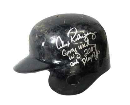 2009 Alex Rodriguez World Series and Regular Season Game Used and Signed Batting Helmet (ARod LOA)